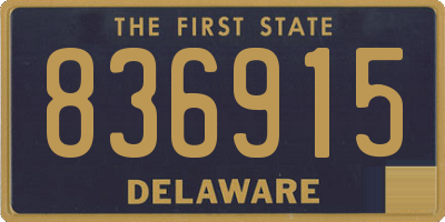 DE license plate 836915