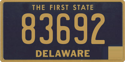 DE license plate 83692