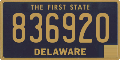DE license plate 836920