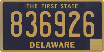 DE license plate 836926