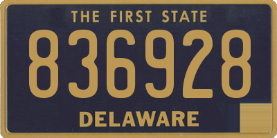 DE license plate 836928