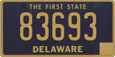 DE license plate 83693