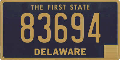 DE license plate 83694