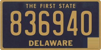 DE license plate 836940