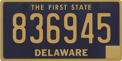 DE license plate 836945