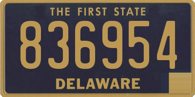 DE license plate 836954