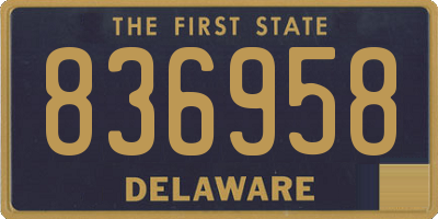 DE license plate 836958