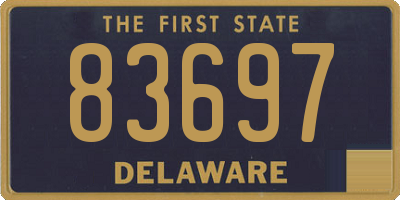 DE license plate 83697