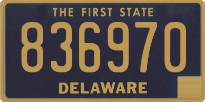 DE license plate 836970