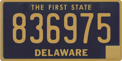 DE license plate 836975