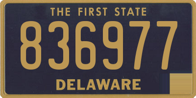 DE license plate 836977