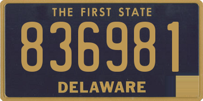 DE license plate 836981