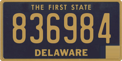 DE license plate 836984