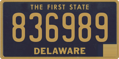 DE license plate 836989