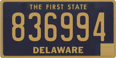 DE license plate 836994