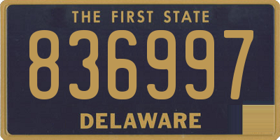 DE license plate 836997