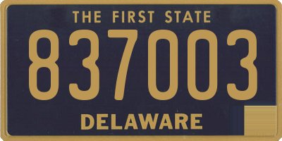 DE license plate 837003