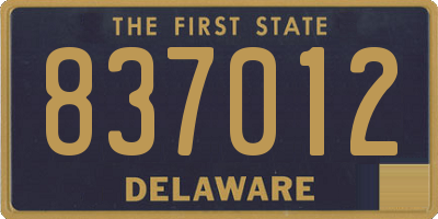 DE license plate 837012