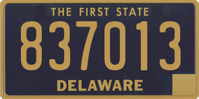 DE license plate 837013