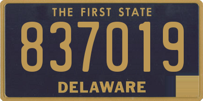 DE license plate 837019