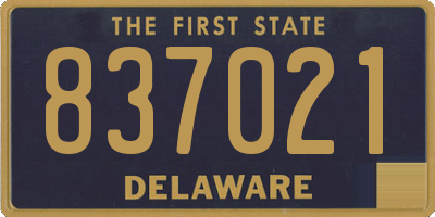 DE license plate 837021