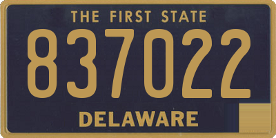DE license plate 837022