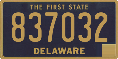 DE license plate 837032