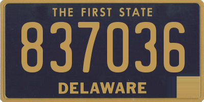 DE license plate 837036