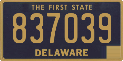 DE license plate 837039