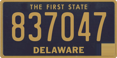 DE license plate 837047