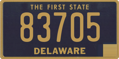 DE license plate 83705