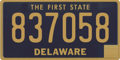 DE license plate 837058