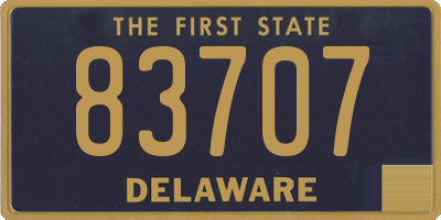 DE license plate 83707