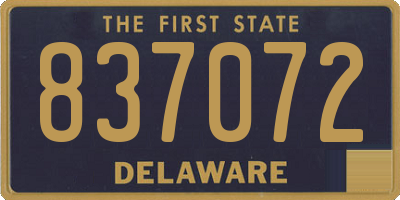 DE license plate 837072