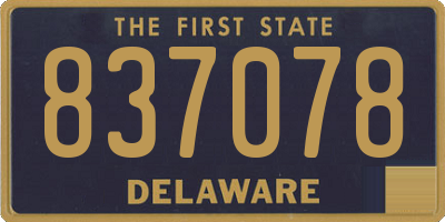 DE license plate 837078