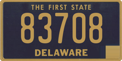 DE license plate 83708