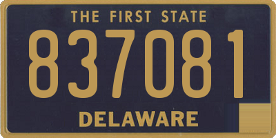 DE license plate 837081