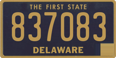 DE license plate 837083