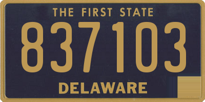 DE license plate 837103