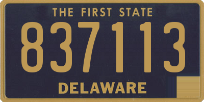 DE license plate 837113