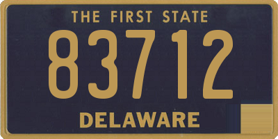 DE license plate 83712