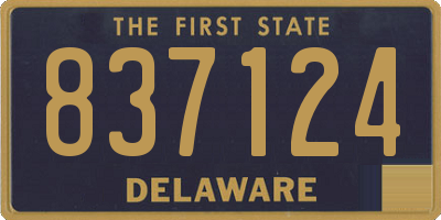 DE license plate 837124