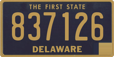 DE license plate 837126
