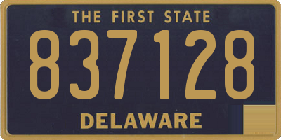 DE license plate 837128