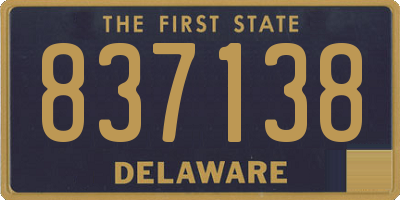 DE license plate 837138