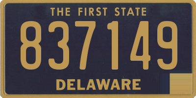 DE license plate 837149