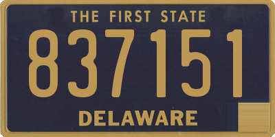 DE license plate 837151