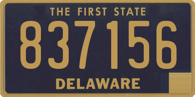 DE license plate 837156