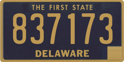 DE license plate 837173