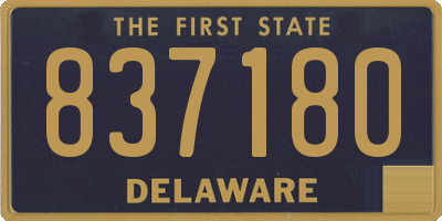 DE license plate 837180